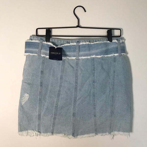Belted Denim Mini Skirt - Picture 2 of 2